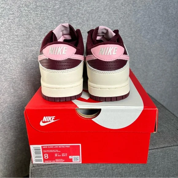 Nike Dunk Low, maroon/pink, M 8, W 9.5 - Picture 4 of 5